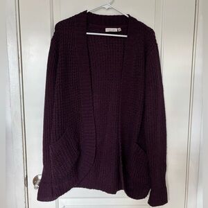 RD Style Montoya Open Cardigan Deep Purple Size Medium